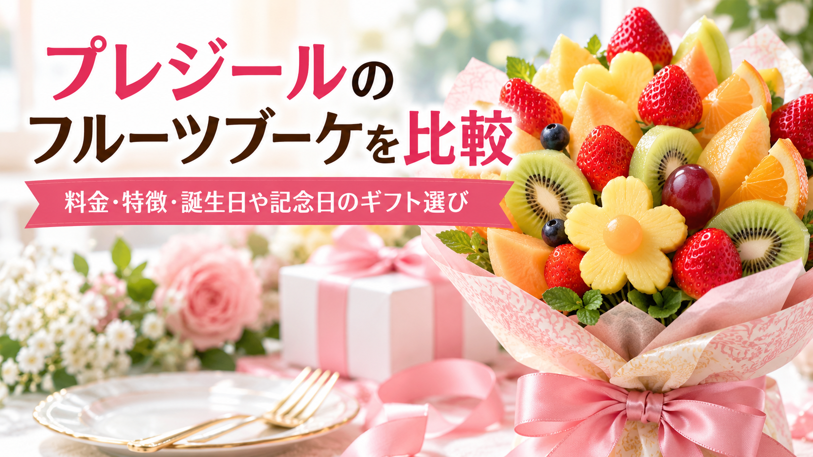 プレジールのフルーツブーケを比較|料金・特徴・誕生日や記念日のギフト選び