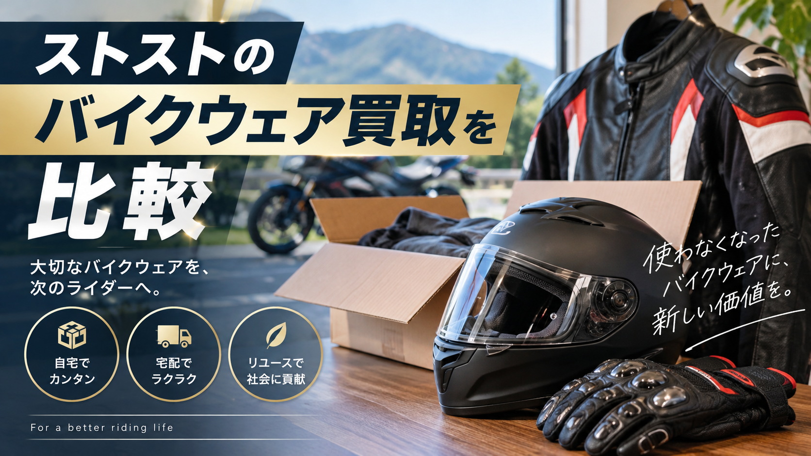 ストストのバイクウェア買取を他社と比較|宅配買取の料金・特徴・利用方法を解説
